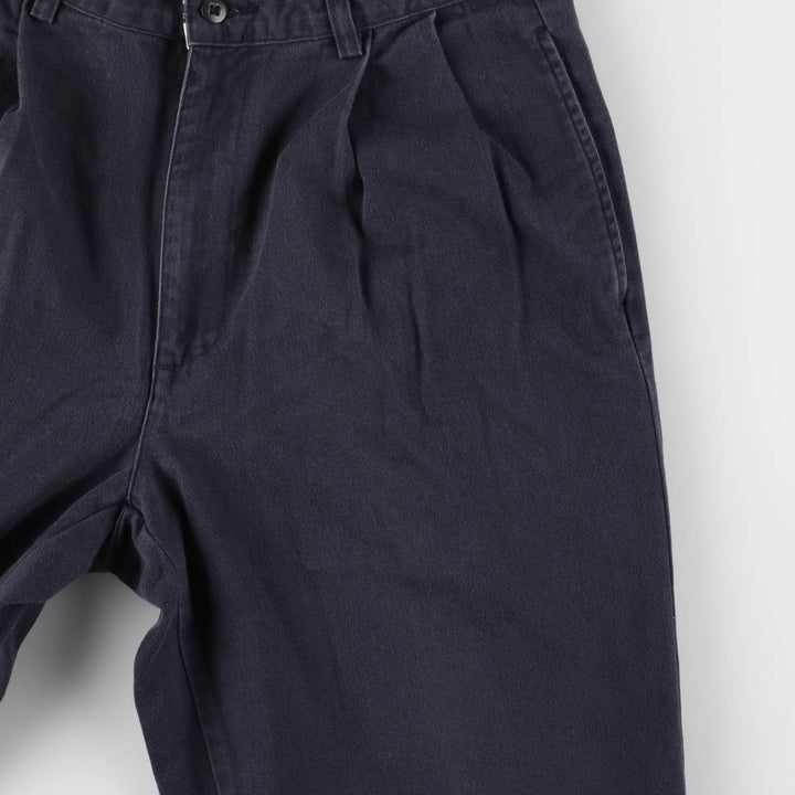 Ralph Lauren POLO RALPH LAUREN Two-pleat chino pants for men, W30 equivalent cotton navy blue type Vintage Second Hand