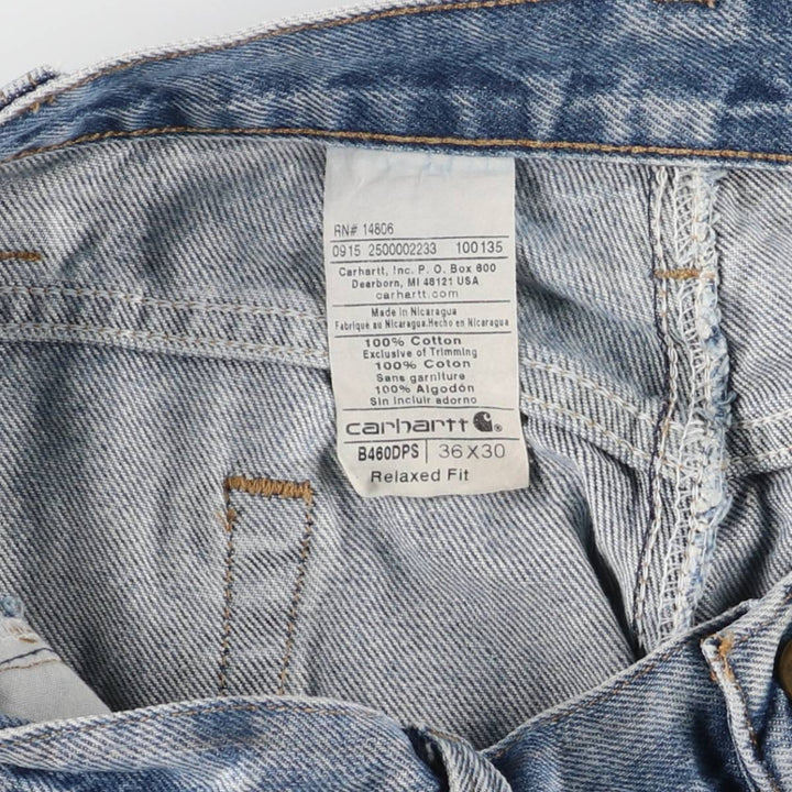 Carhartt Relaxed Fit Tapered Denim Pants for Men, W36 cotton blue type Vintage Second Hand
