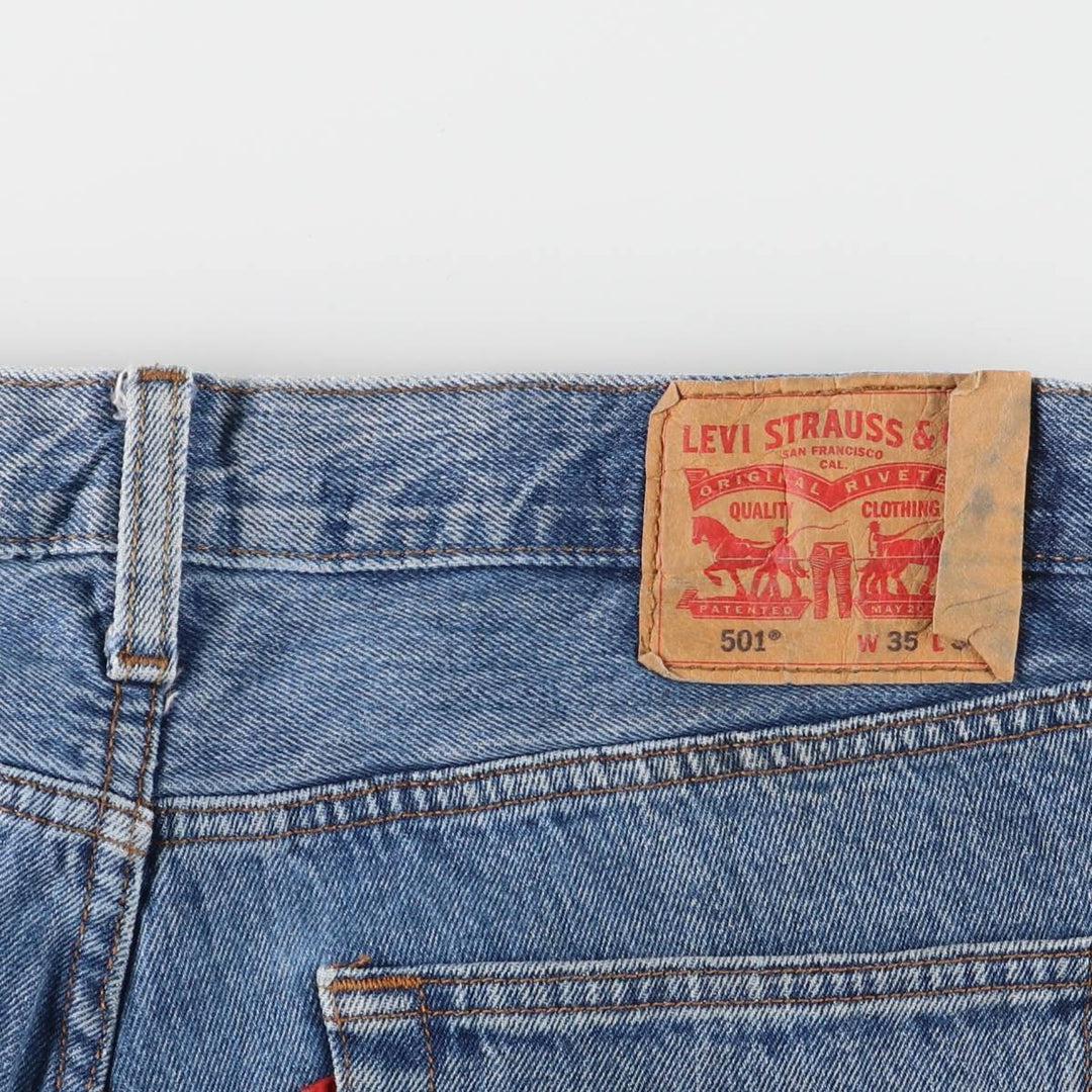 Levi's 501 straight denim pants for men, size W36 cotton blue type Vintage Second Hand