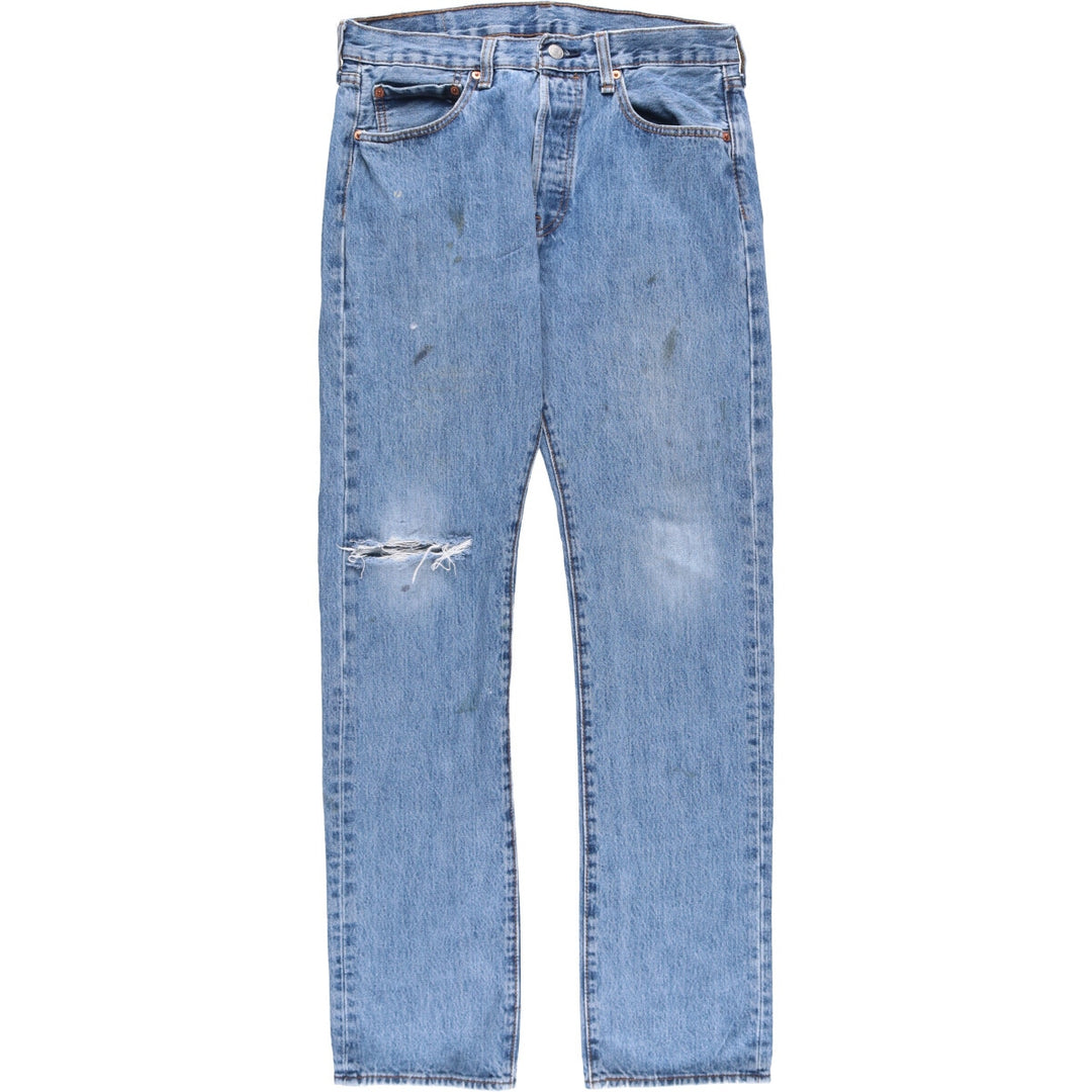 Levi's 501 straight denim pants for men, size W33 cotton blue type Vintage Second Hand