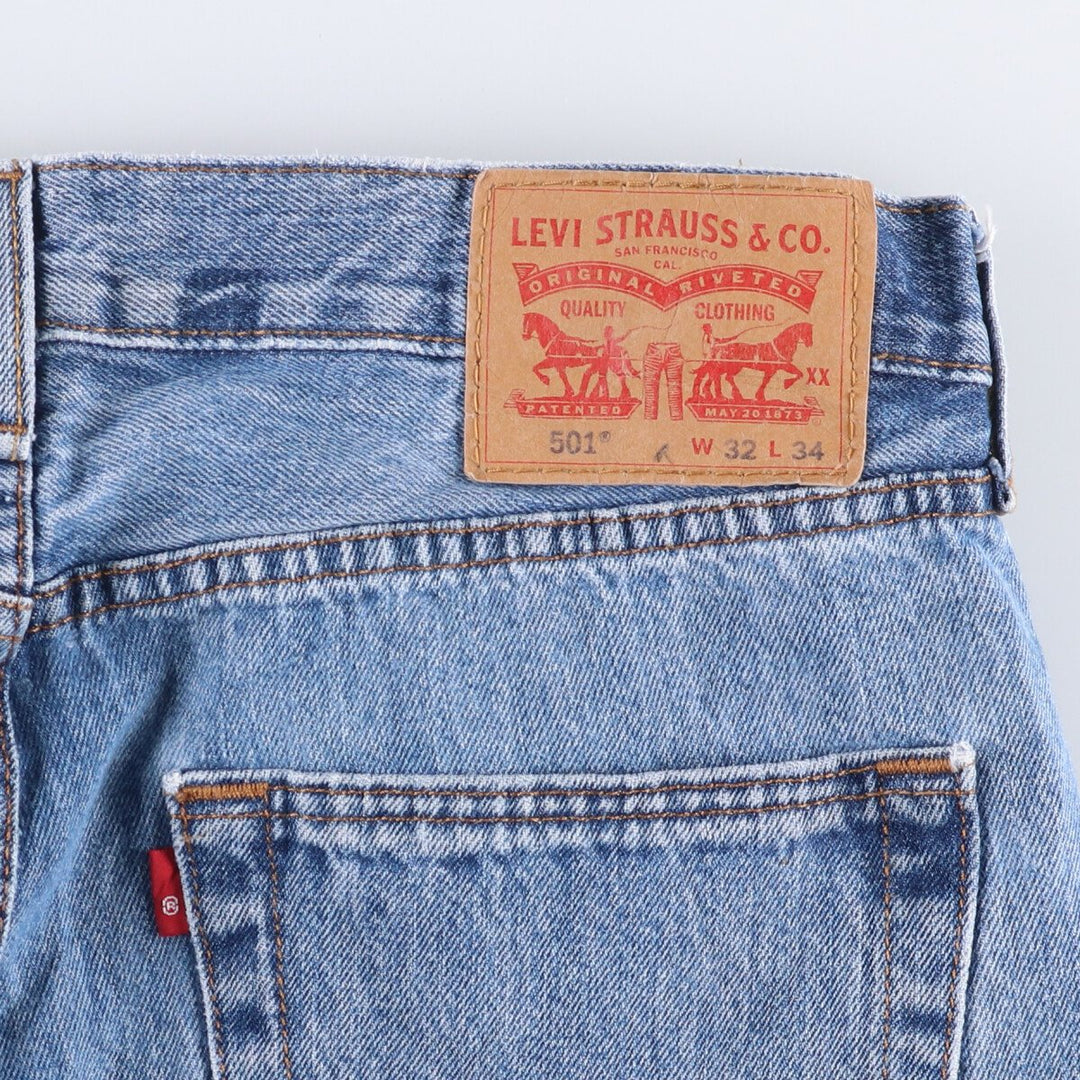 Levi's 501 straight denim pants for men, size W33 cotton blue type Vintage Second Hand