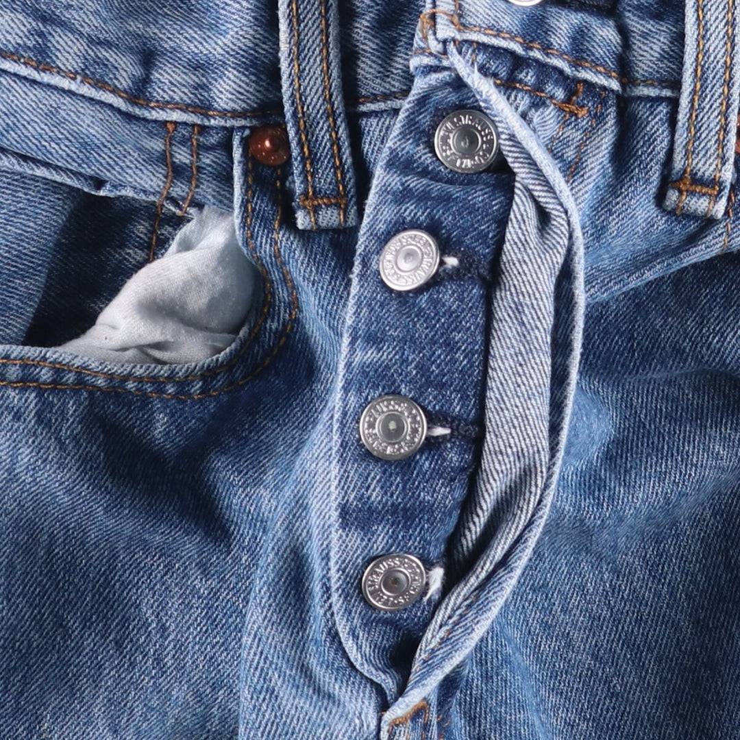 Levi's 501 straight denim pants for men, size W33 cotton blue type Vintage Second Hand