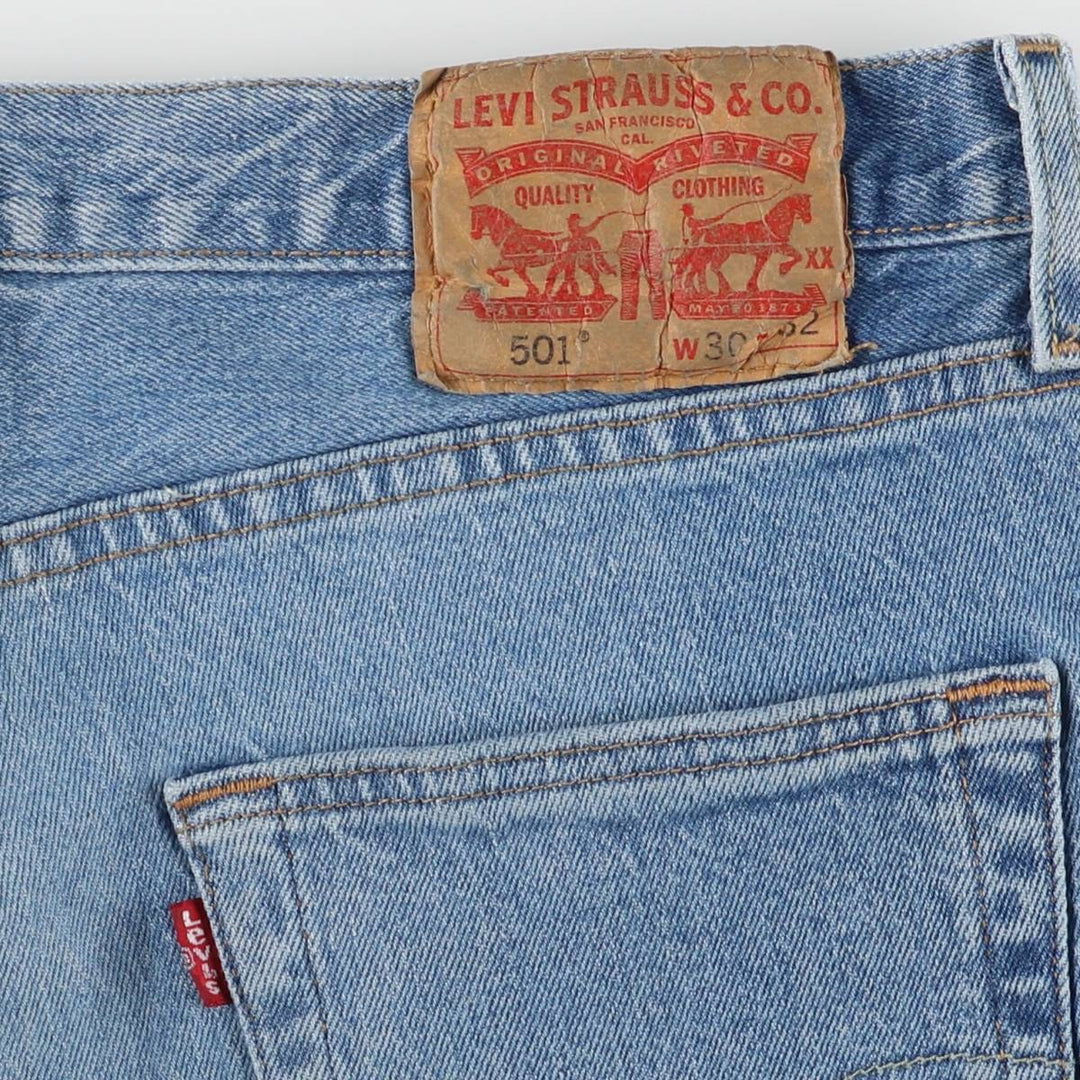 Levi's 501 straight denim pants for men, equivalent to w31 unclear blue type Vintage Second Hand