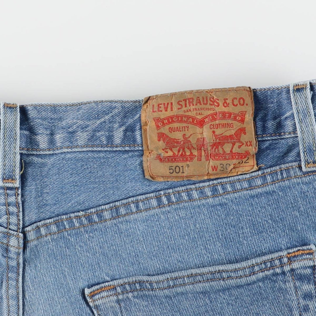 Levi's 501 straight denim pants for men, equivalent to w31 unclear blue type Vintage Second Hand