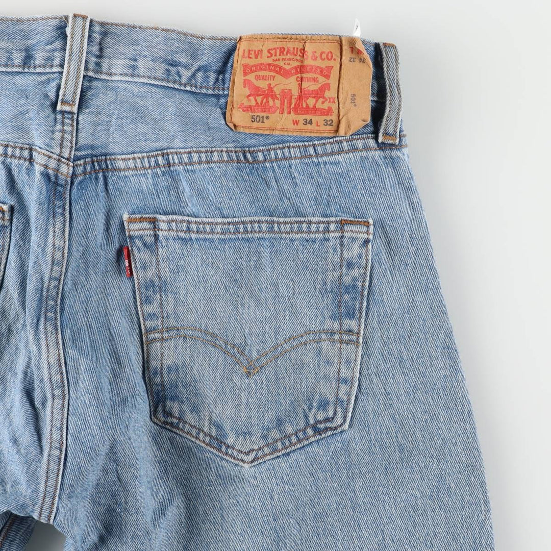 Levi's 501 straight denim pants for men, size W35 cotton blue type Vintage Second Hand
