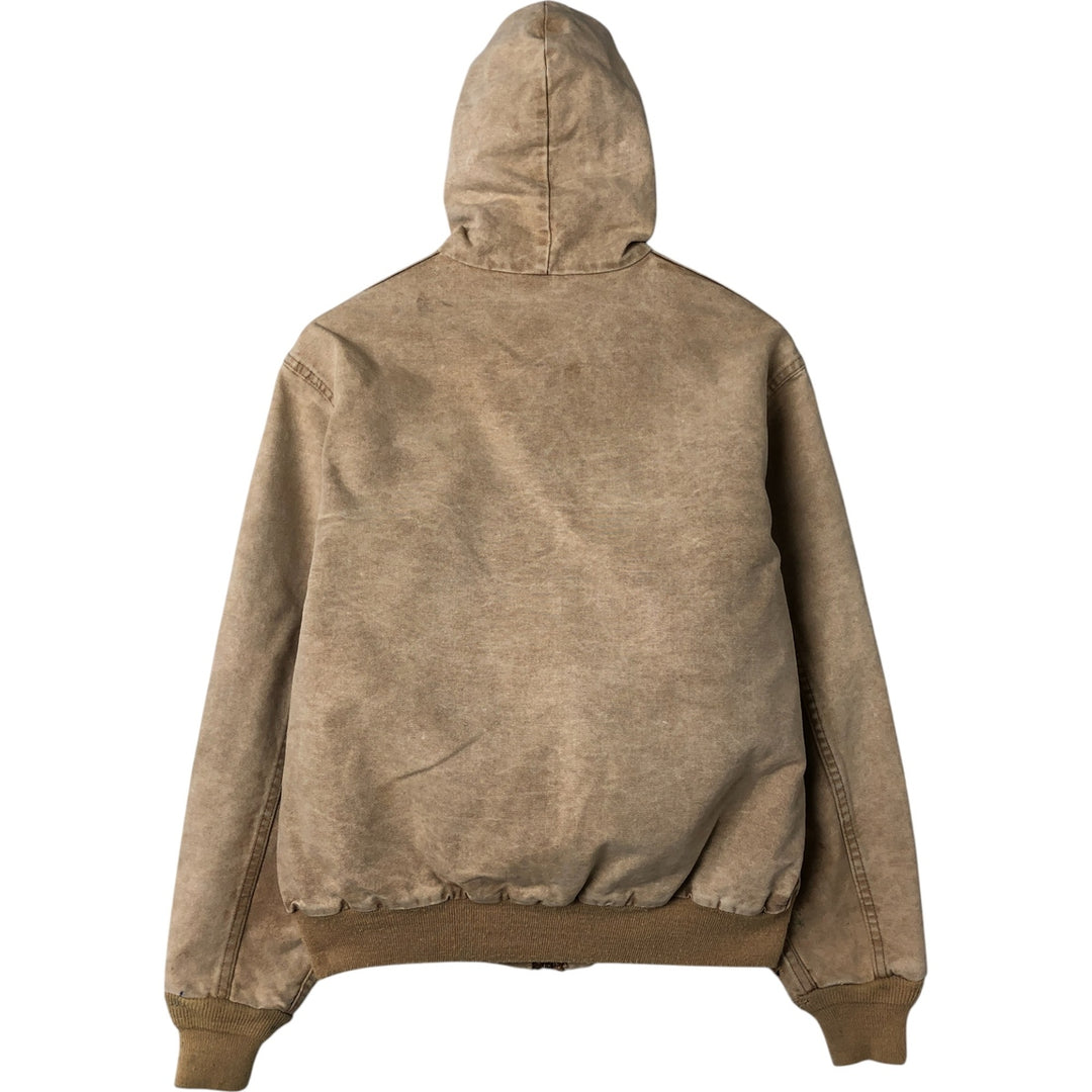 80s-90'S Carhartt Active Jacket Duck Full Zip Parka Made in USA Men's L Size Vintage unclear Beige type Vintage Second Hand