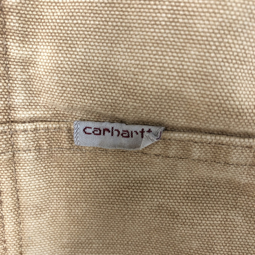 80s-90'S Carhartt Active Jacket Duck Full Zip Parka Made in USA Men's L Size Vintage unclear Beige type Vintage Second Hand