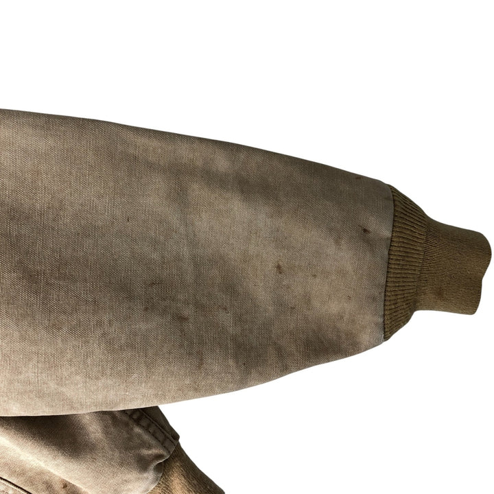 80s-90'S Carhartt Active Jacket Duck Full Zip Parka Made in USA Men's L Size Vintage unclear Beige type Vintage Second Hand