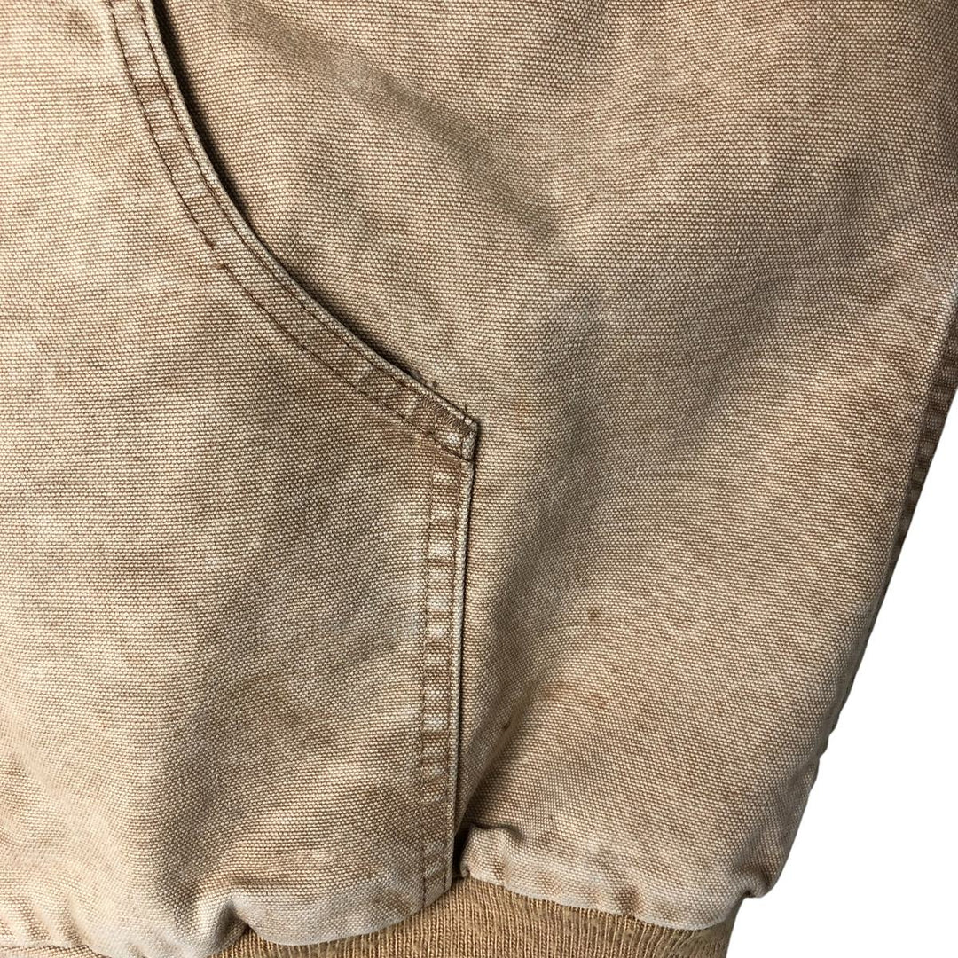 80s-90'S Carhartt Active Jacket Duck Full Zip Parka Made in USA Men's L Size Vintage unclear Beige type Vintage Second Hand