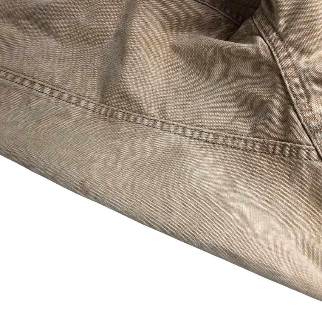 80s-90'S Carhartt Active Jacket Duck Full Zip Parka Made in USA Men's L Size Vintage unclear Beige type Vintage Second Hand