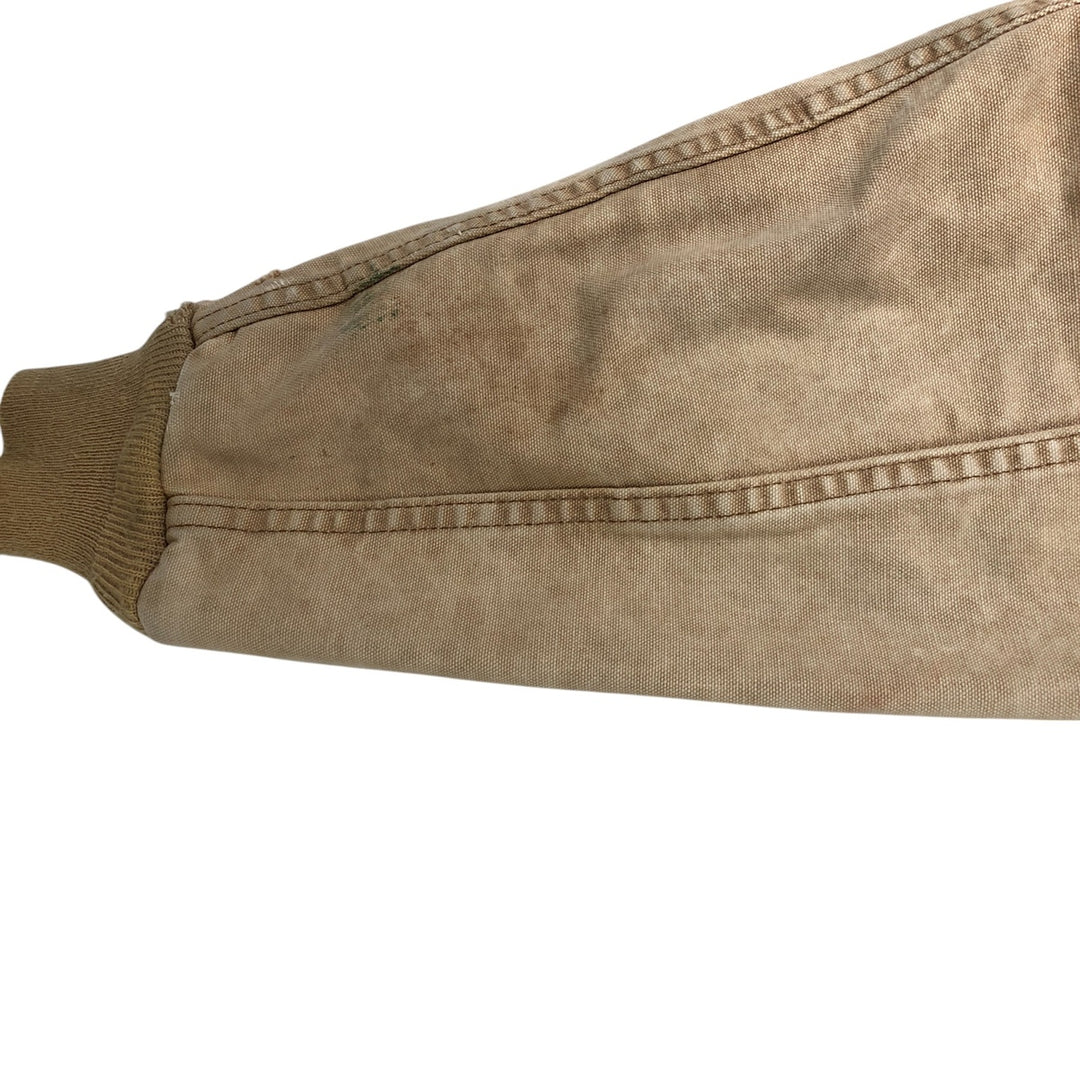 80s-90'S Carhartt Active Jacket Duck Full Zip Parka Made in USA Men's L Size Vintage unclear Beige type Vintage Second Hand