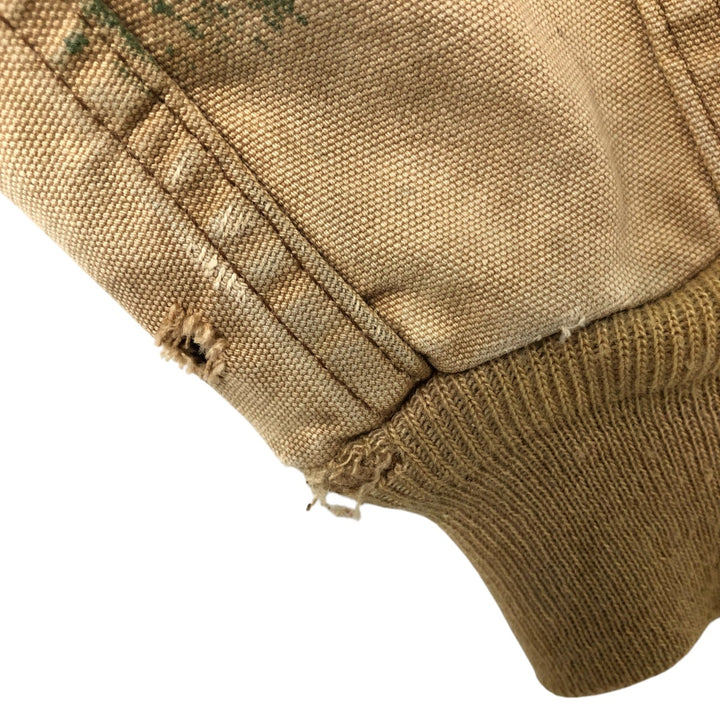 80s-90'S Carhartt Active Jacket Duck Full Zip Parka Made in USA Men's L Size Vintage unclear Beige type Vintage Second Hand