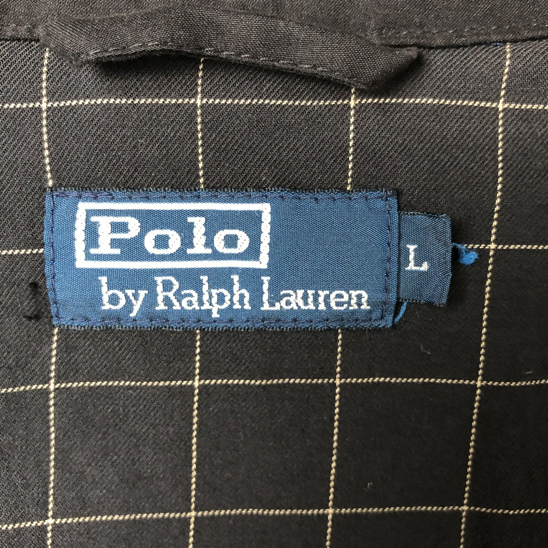 Ralph Lauren POLO by Ralph Lauren Swing Top Sports Jacket Men's L size polyester black type Vintage Second Hand