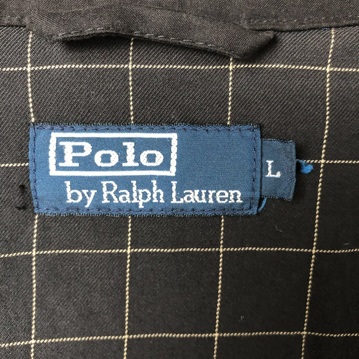 Ralph Lauren POLO by Ralph Lauren Swing Top Sports Jacket Men's L size polyester black type Vintage Second Hand