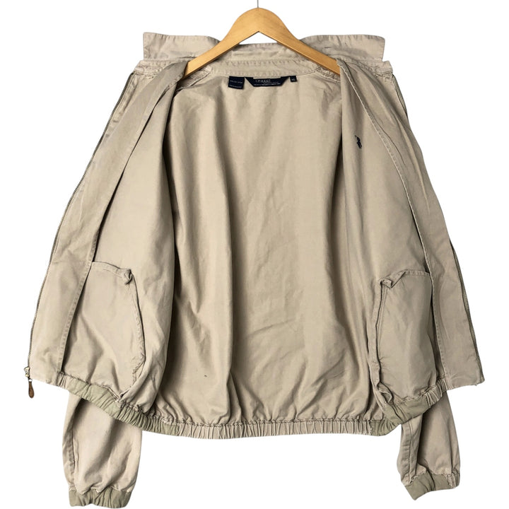 90'S Ralph Lauren POLO by Ralph Lauren Swing Top Sports Jacket Made in USA Men's XL cotton Beige type Vintage Second Hand