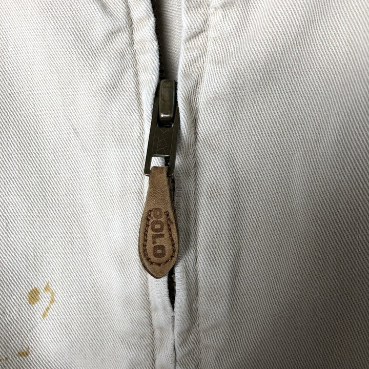 90'S Ralph Lauren POLO by Ralph Lauren Swing Top Sports Jacket Made in USA Men's XL cotton Beige type Vintage Second Hand