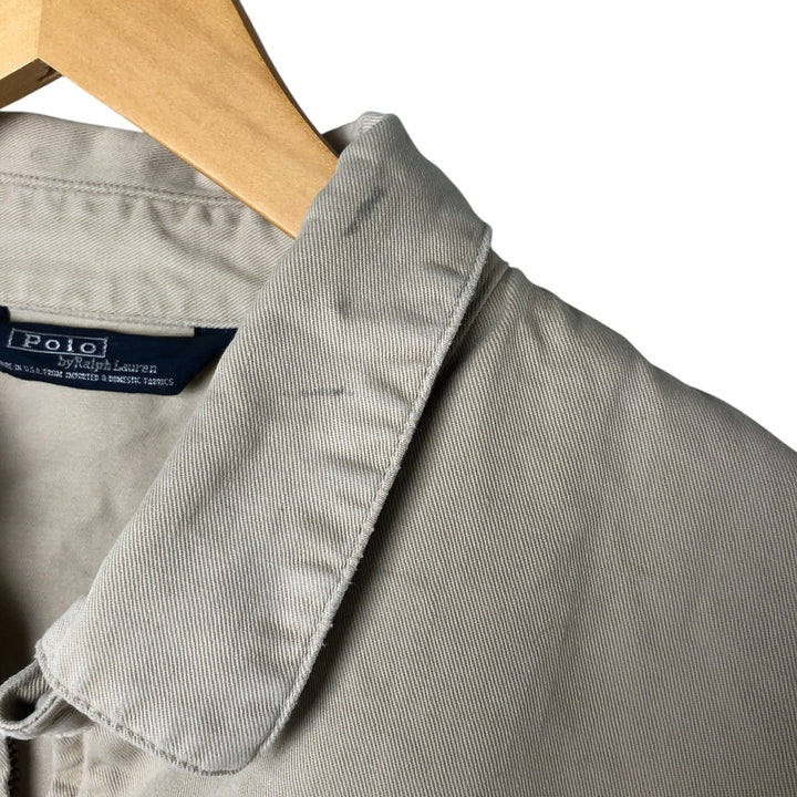 90'S Ralph Lauren POLO by Ralph Lauren Swing Top Sports Jacket Made in USA Men's XL cotton Beige type Vintage Second Hand