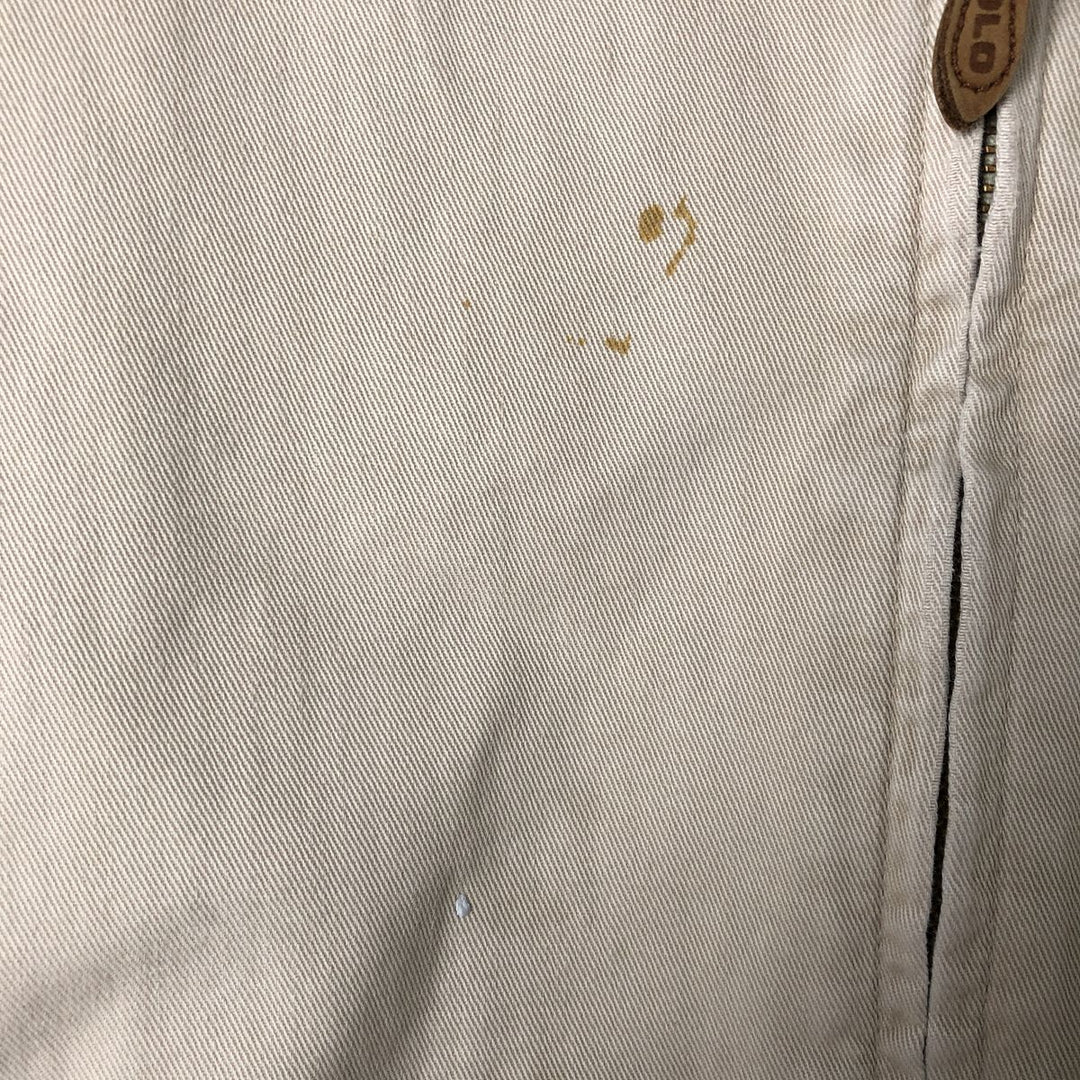 90'S Ralph Lauren POLO by Ralph Lauren Swing Top Sports Jacket Made in USA Men's XL cotton Beige type Vintage Second Hand