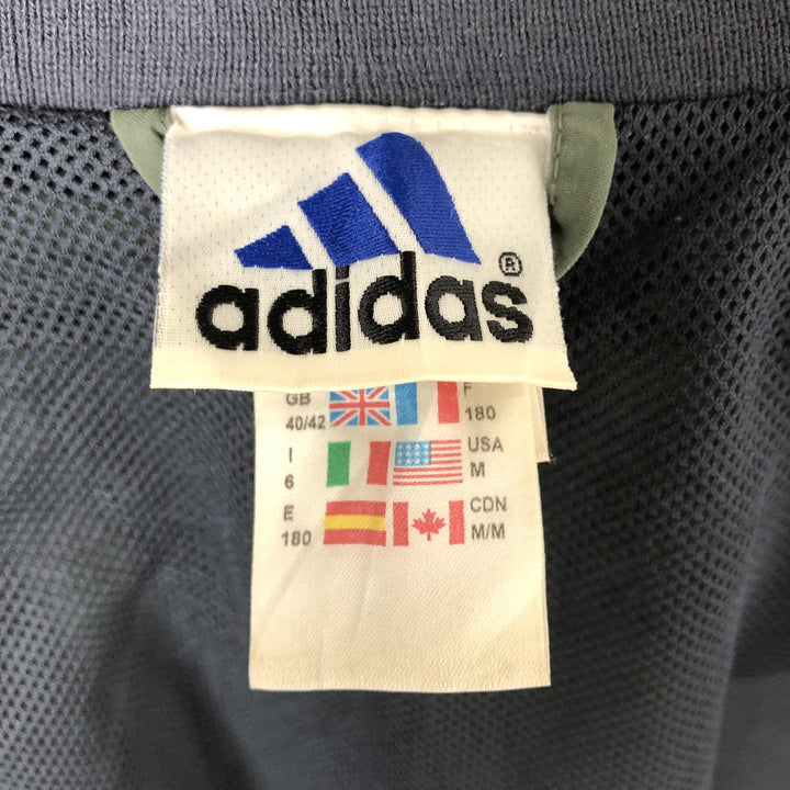 00'S Adidas Back Logo Nylon Jacket Men's M Size Nylon Khaki type Vintage Second Hand