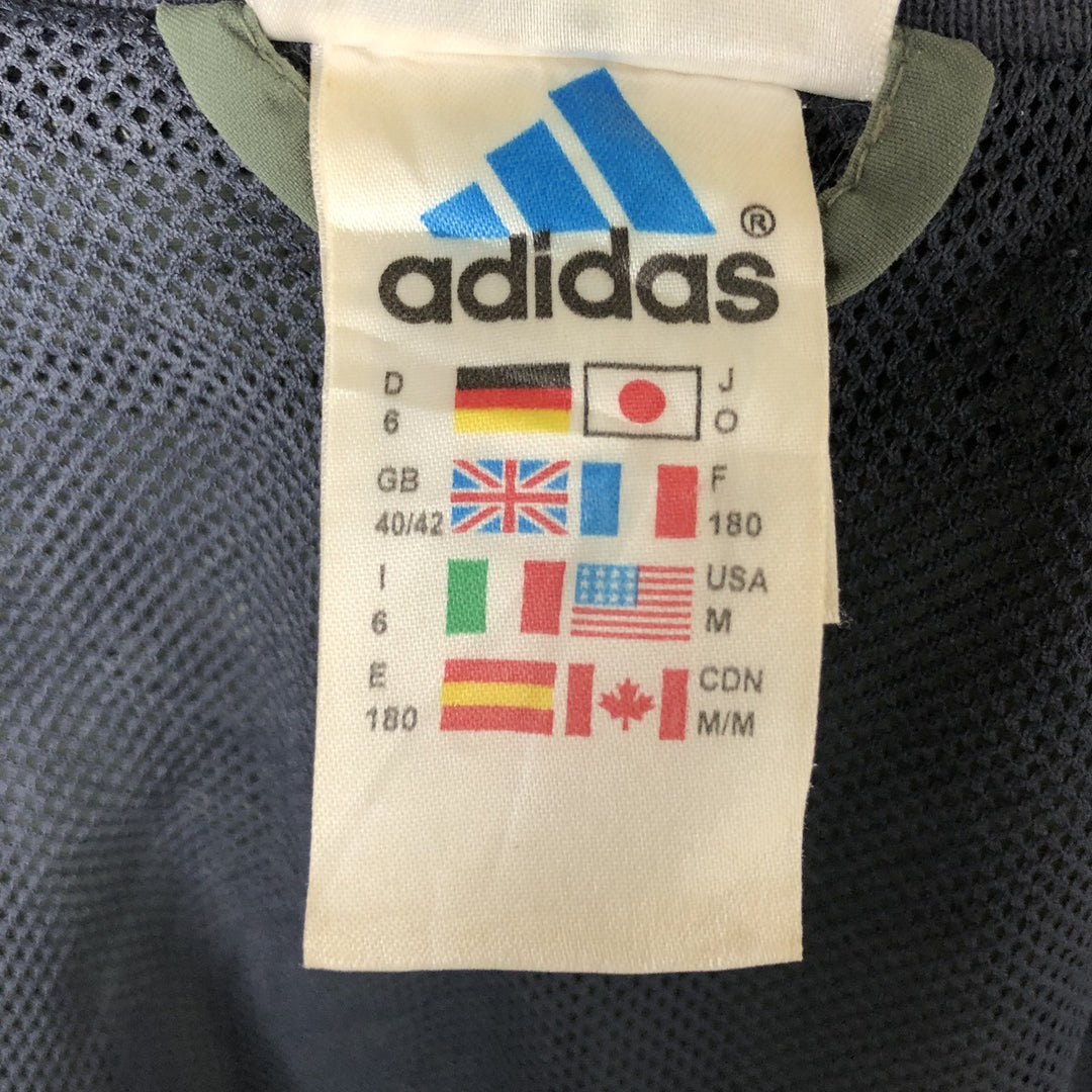 00'S Adidas Back Logo Nylon Jacket Men's M Size Nylon Khaki type Vintage Second Hand