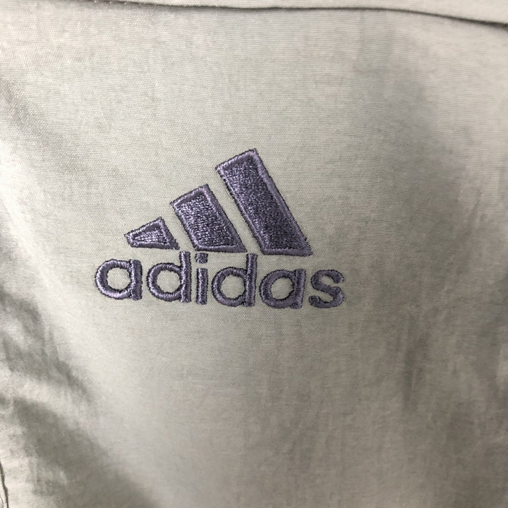 00'S Adidas Back Logo Nylon Jacket Men's M Size Nylon Khaki type Vintage Second Hand