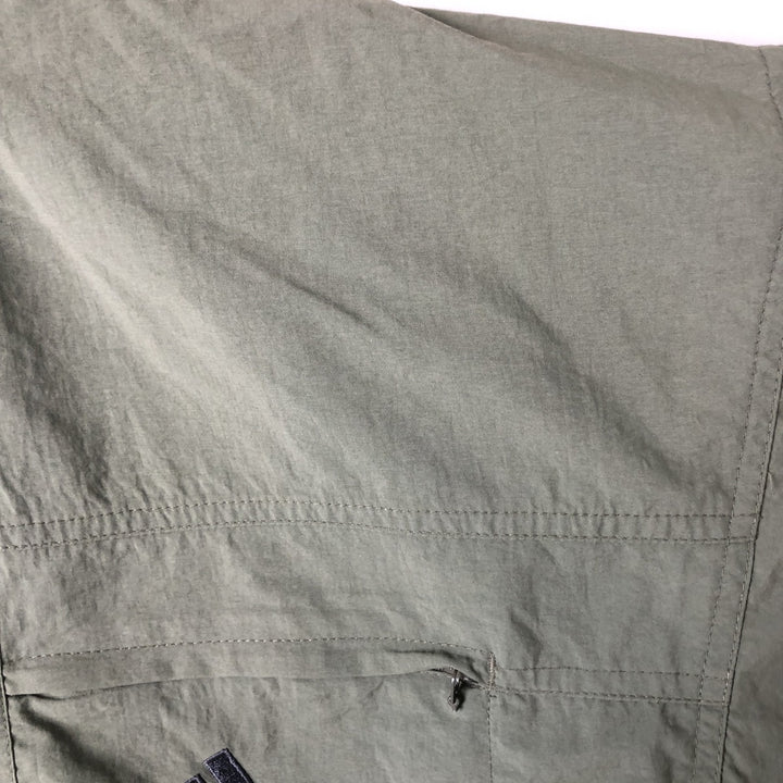 00'S Adidas Back Logo Nylon Jacket Men's M Size Nylon Khaki type Vintage Second Hand