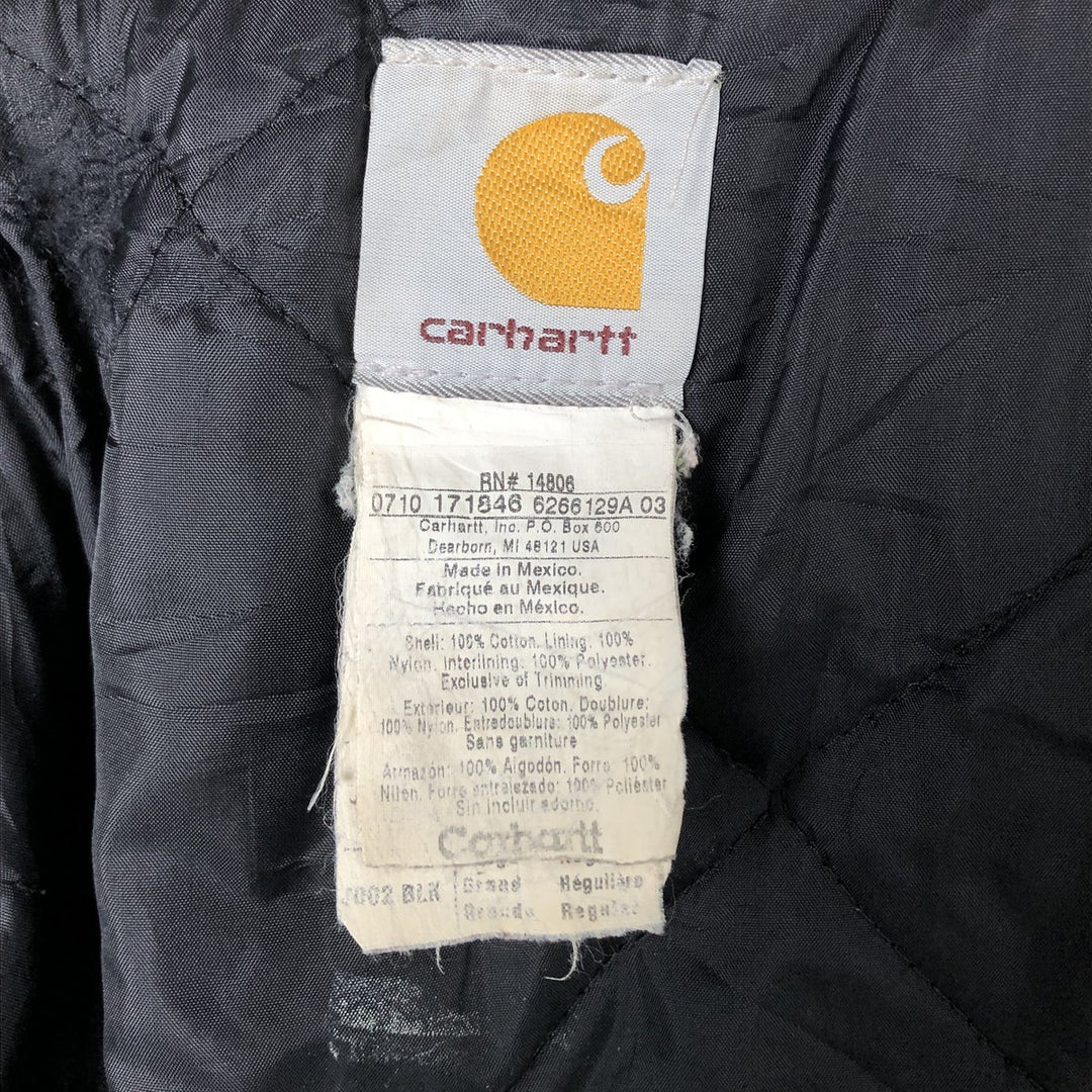 Carhartt Traditional Jacket Duck Work Jacket Men's L size cotton black type Vintage Second Hand