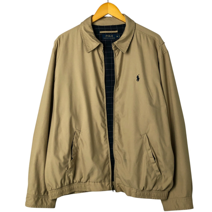 Special price for Ralph Lauren POLO by Ralph Lauren swing top sports jacket, men's XL size polyester Beige type Vintage Second Hand