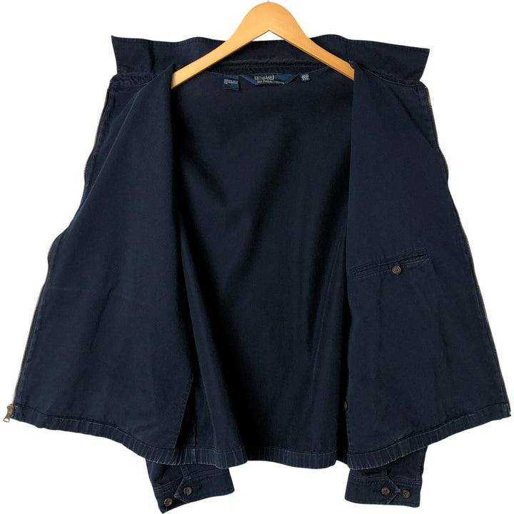 Ralph Lauren POLO by Ralph Lauren Swing Top Sports Jacket Men's XXL cotton navy blue type Vintage Second Hand