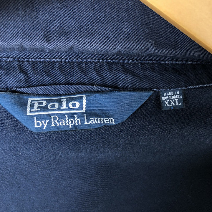 Ralph Lauren POLO by Ralph Lauren Swing Top Sports Jacket Men's XXL cotton navy blue type Vintage Second Hand