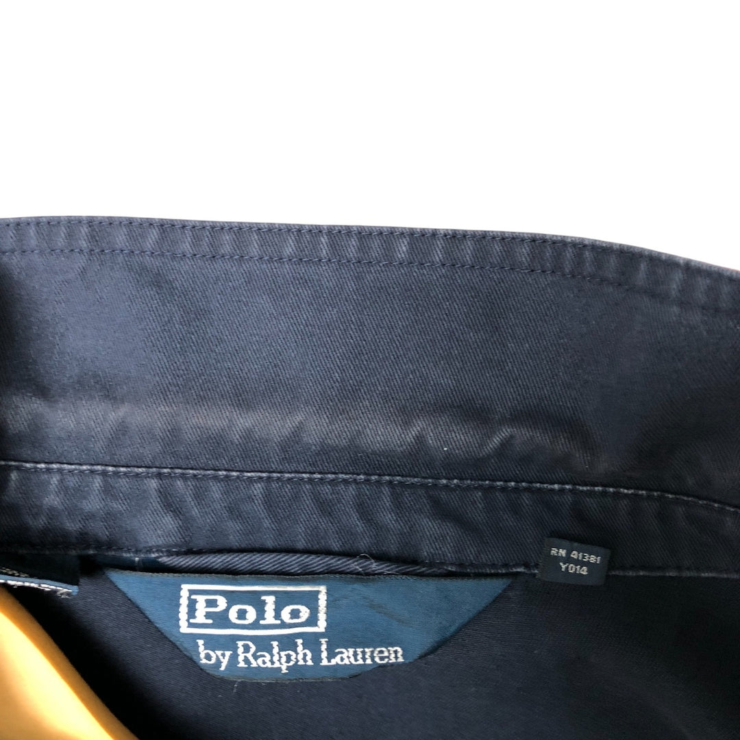 Ralph Lauren POLO by Ralph Lauren Swing Top Sports Jacket Men's XXL cotton navy blue type Vintage Second Hand