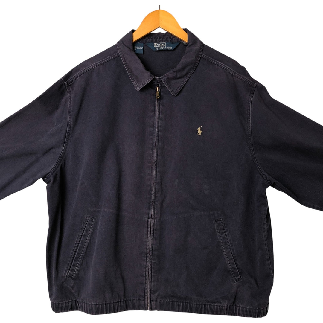 Ralph Lauren POLO by Ralph Lauren Swing Top Sports Jacket Men's XL cotton navy blue type Vintage Second Hand