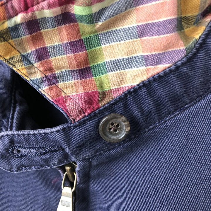 Ralph Lauren POLO by Ralph Lauren Swing Top Sports Jacket Men's XL cotton navy blue type Vintage Second Hand