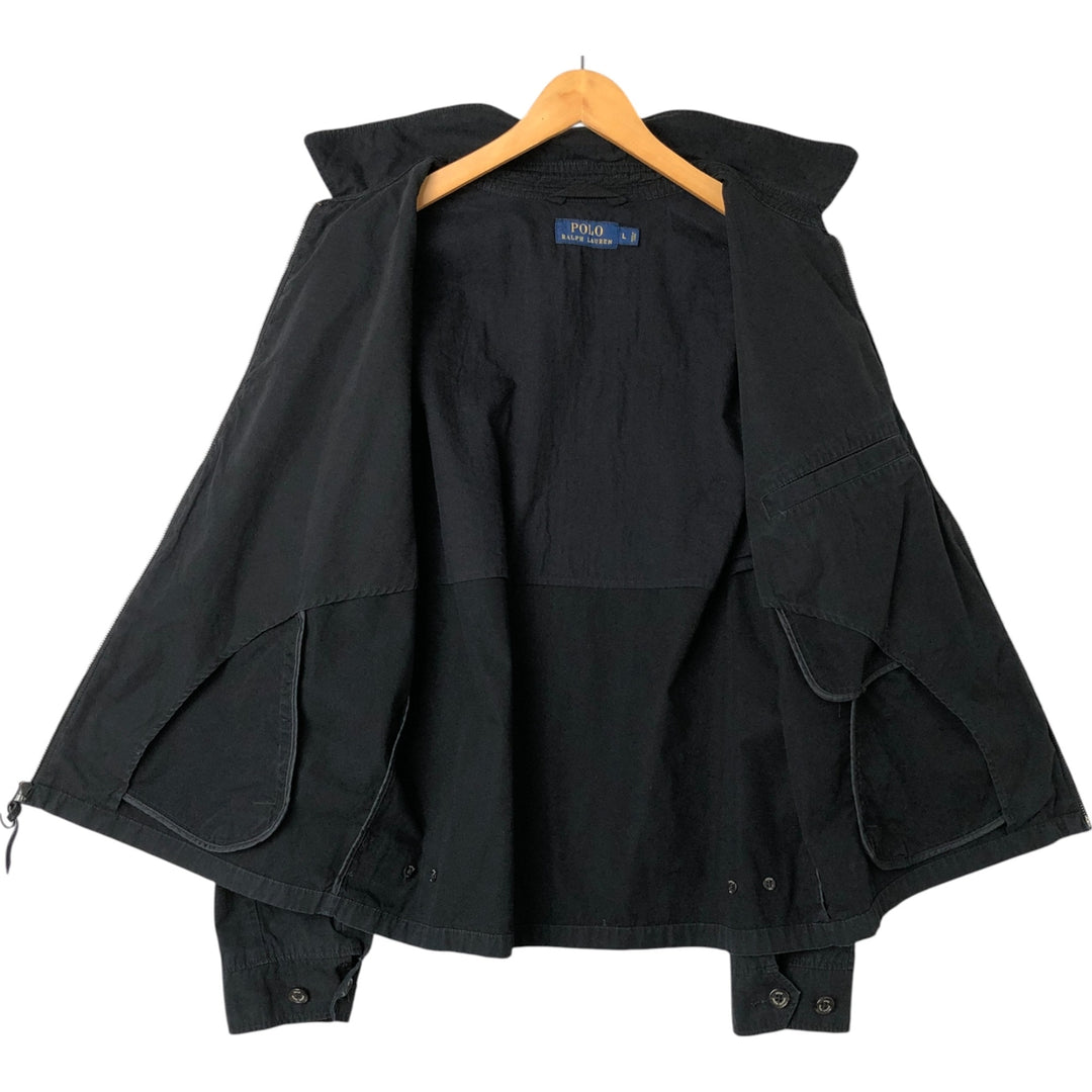 Ralph Lauren POLO by Ralph Lauren Swing Top Sports Jacket Men's L size cotton black type Vintage Second Hand