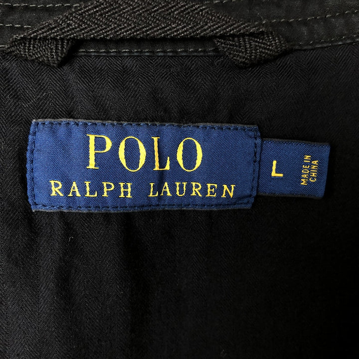 Ralph Lauren POLO by Ralph Lauren Swing Top Sports Jacket Men's L size cotton black type Vintage Second Hand