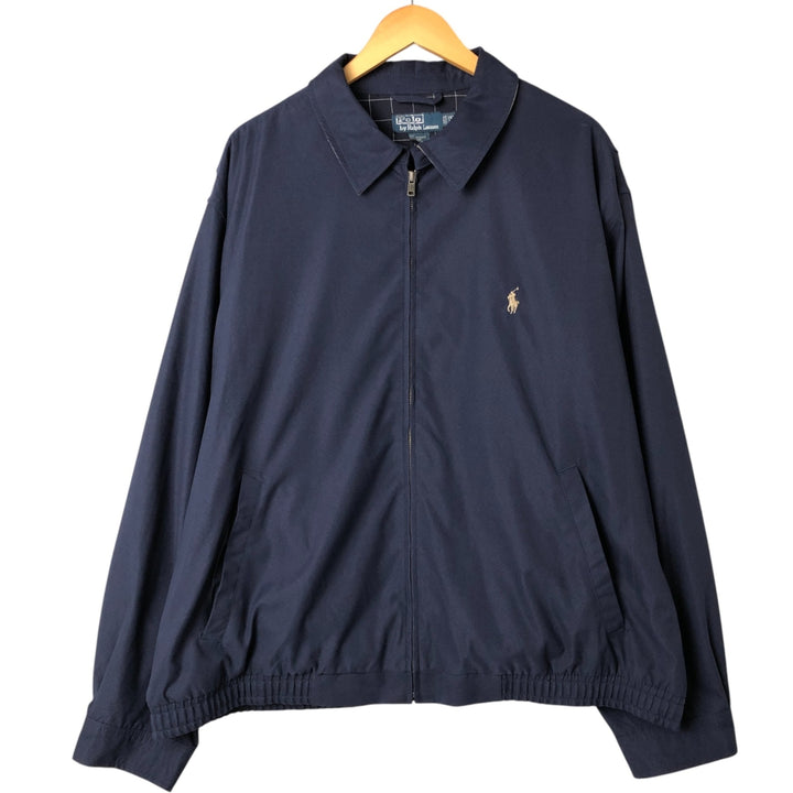 Ralph Lauren POLO by Ralph Lauren Swing Top Sports Jacket Men's XXL polyester navy blue type Vintage Second Hand