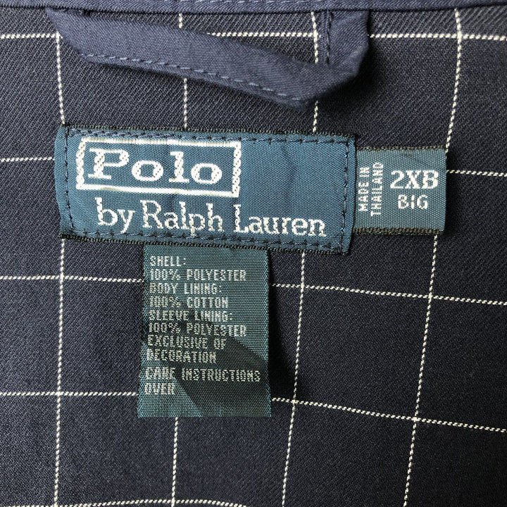 Ralph Lauren POLO by Ralph Lauren Swing Top Sports Jacket Men's XXL polyester navy blue type Vintage Second Hand