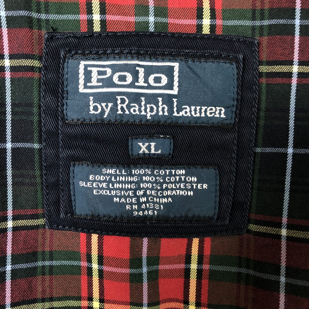 Ralph Lauren POLO by Ralph Lauren Swing Top Sports Jacket Men's XL cotton navy blue type Vintage Second Hand