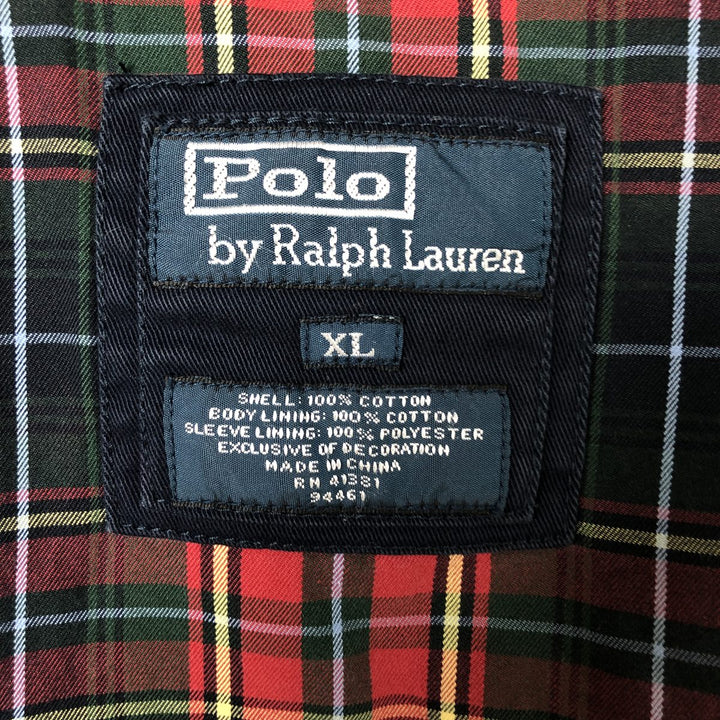Ralph Lauren POLO by Ralph Lauren Swing Top Sports Jacket Men's XL cotton navy blue type Vintage Second Hand