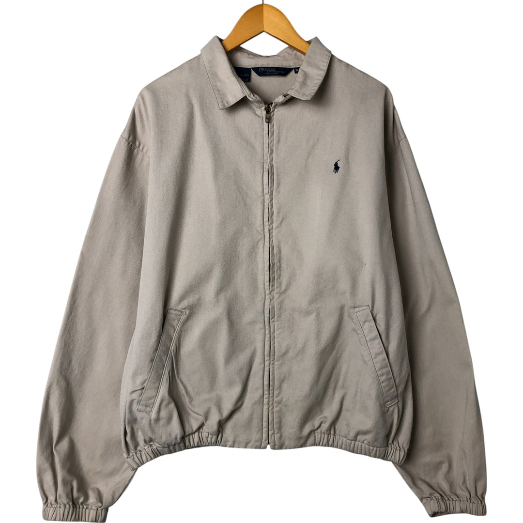 90'S Polo by Ralph Lauren swing top sports jacket, made in the USA, men's XL size, vintage cotton Beige type Vintage Second Hand