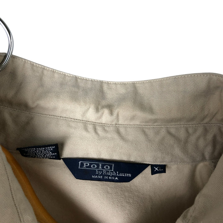 90'S Polo by Ralph Lauren swing top sports jacket, made in the USA, men's XL size, vintage cotton Beige type Vintage Second Hand