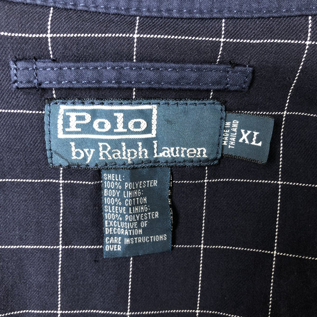 Ralph Lauren POLO by Ralph Lauren Swing Top Sports Jacket Men's XL polyester navy blue type Vintage Second Hand