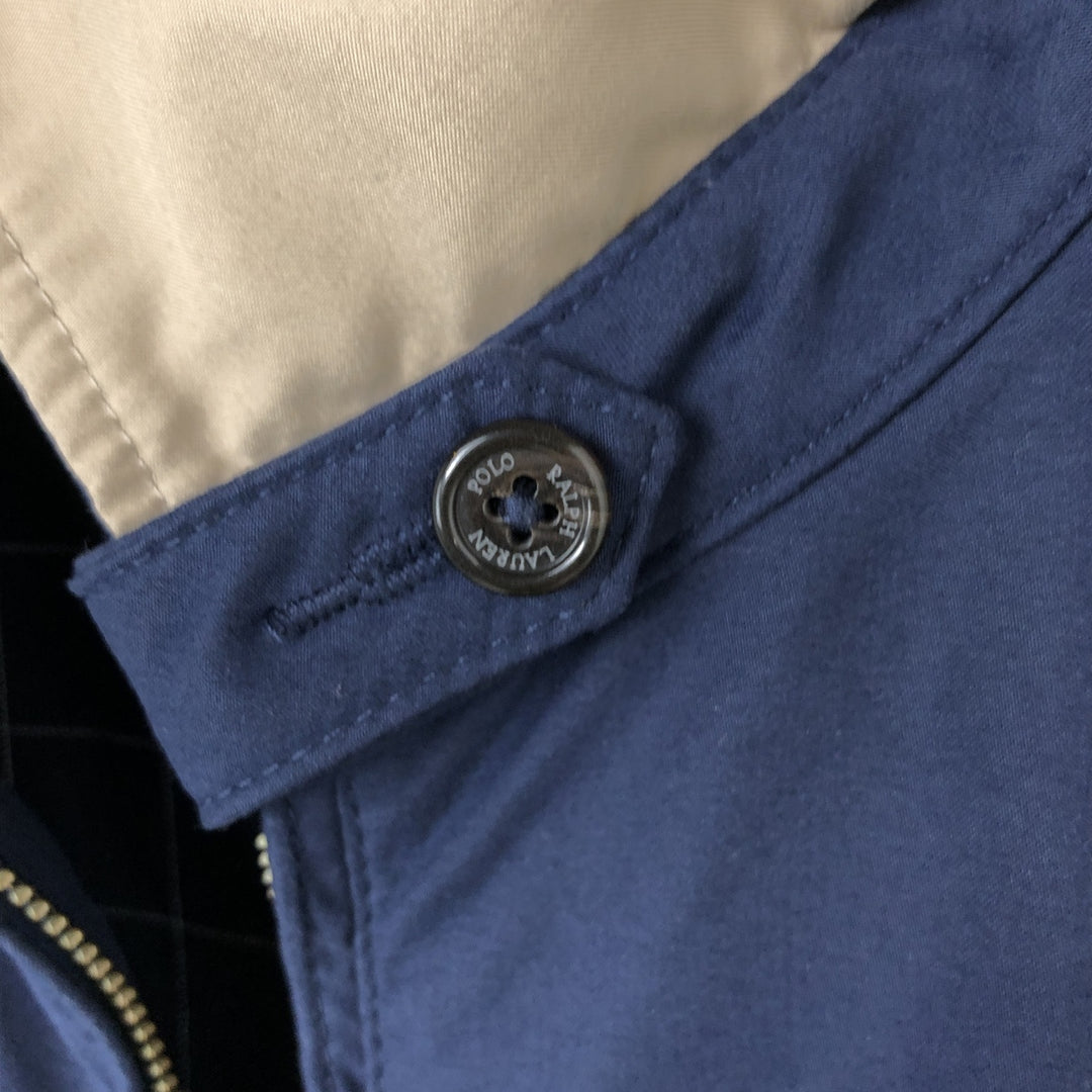 Ralph Lauren POLO by Ralph Lauren Swing Top Sports Jacket Men's XL polyester navy blue type Vintage Second Hand