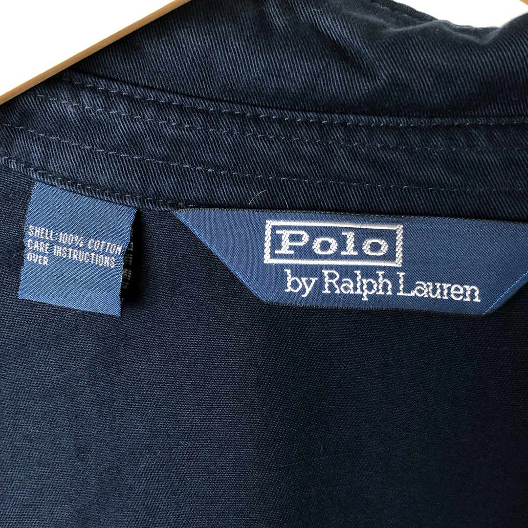 Special price for Ralph Lauren POLO by Ralph Lauren swing top sports jacket, men's size L cotton navy blue type Vintage Second Hand