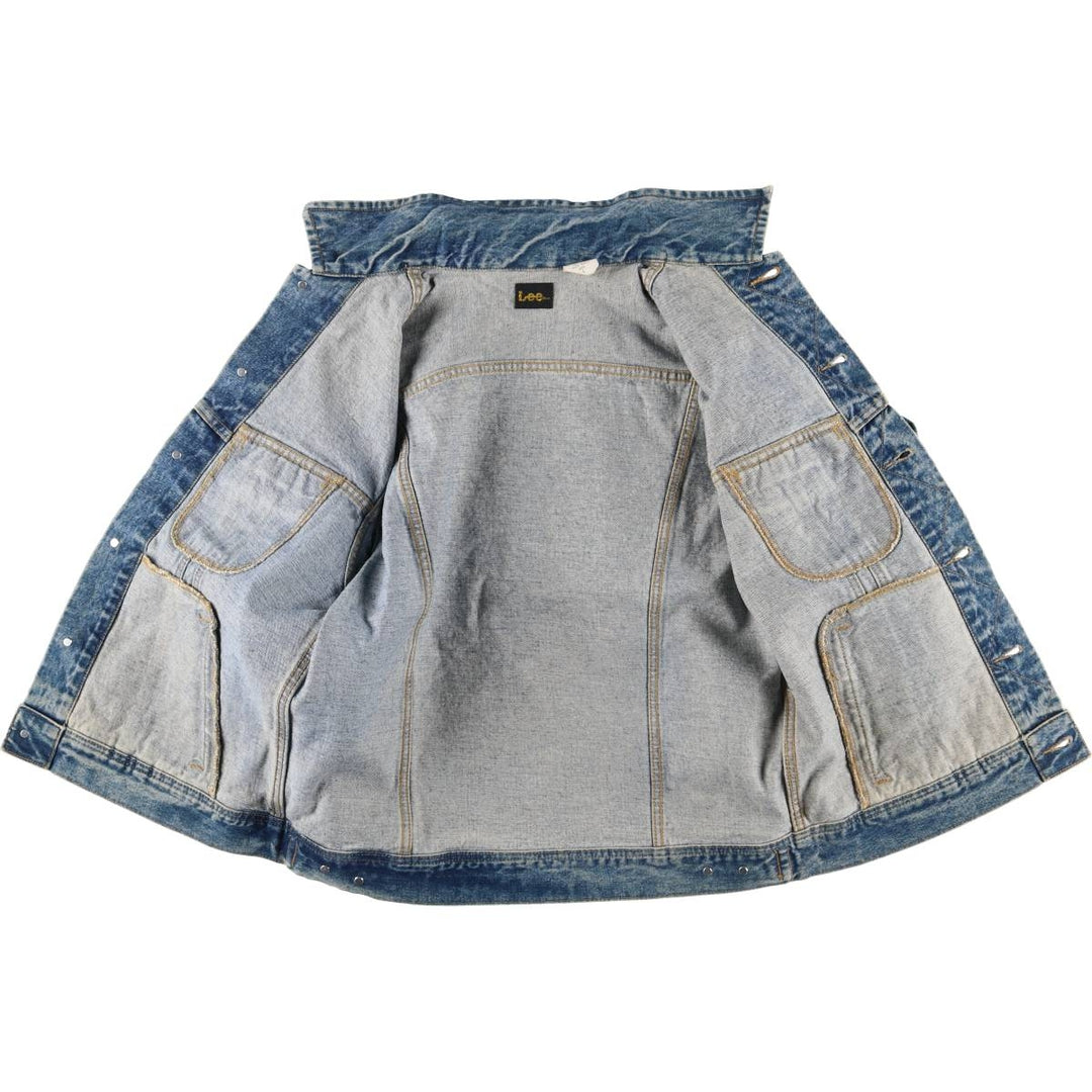 ~90'S Lee Riders denim jacket, denim jacket, men's size L, vintage unclear blue type Vintage Second Hand