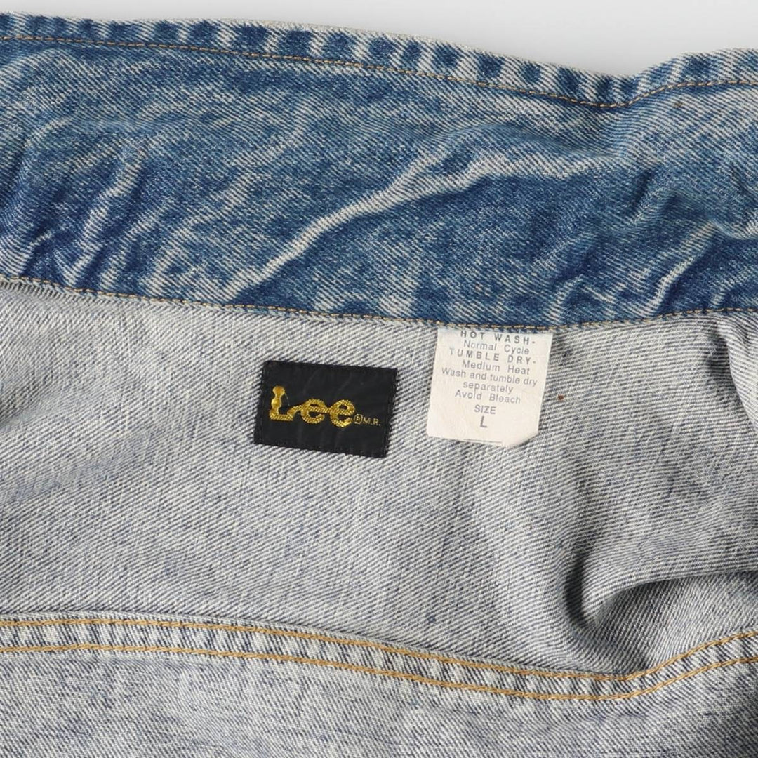 ~90'S Lee Riders denim jacket, denim jacket, men's size L, vintage unclear blue type Vintage Second Hand