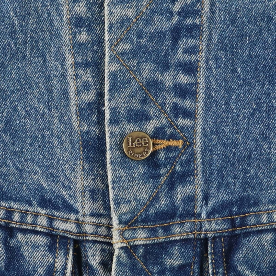 ~90'S Lee Riders denim jacket, denim jacket, men's size L, vintage unclear blue type Vintage Second Hand