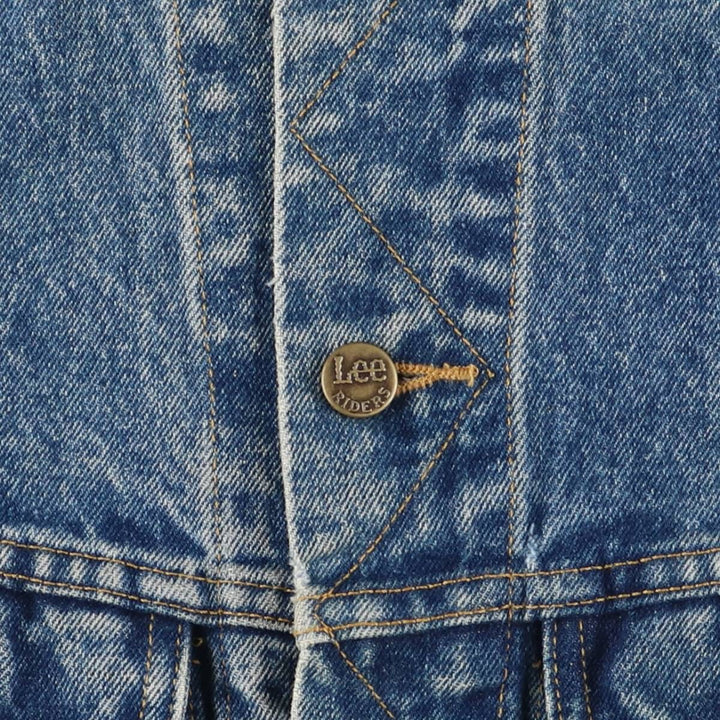 ~90'S Lee Riders denim jacket, denim jacket, men's size L, vintage unclear blue type Vintage Second Hand