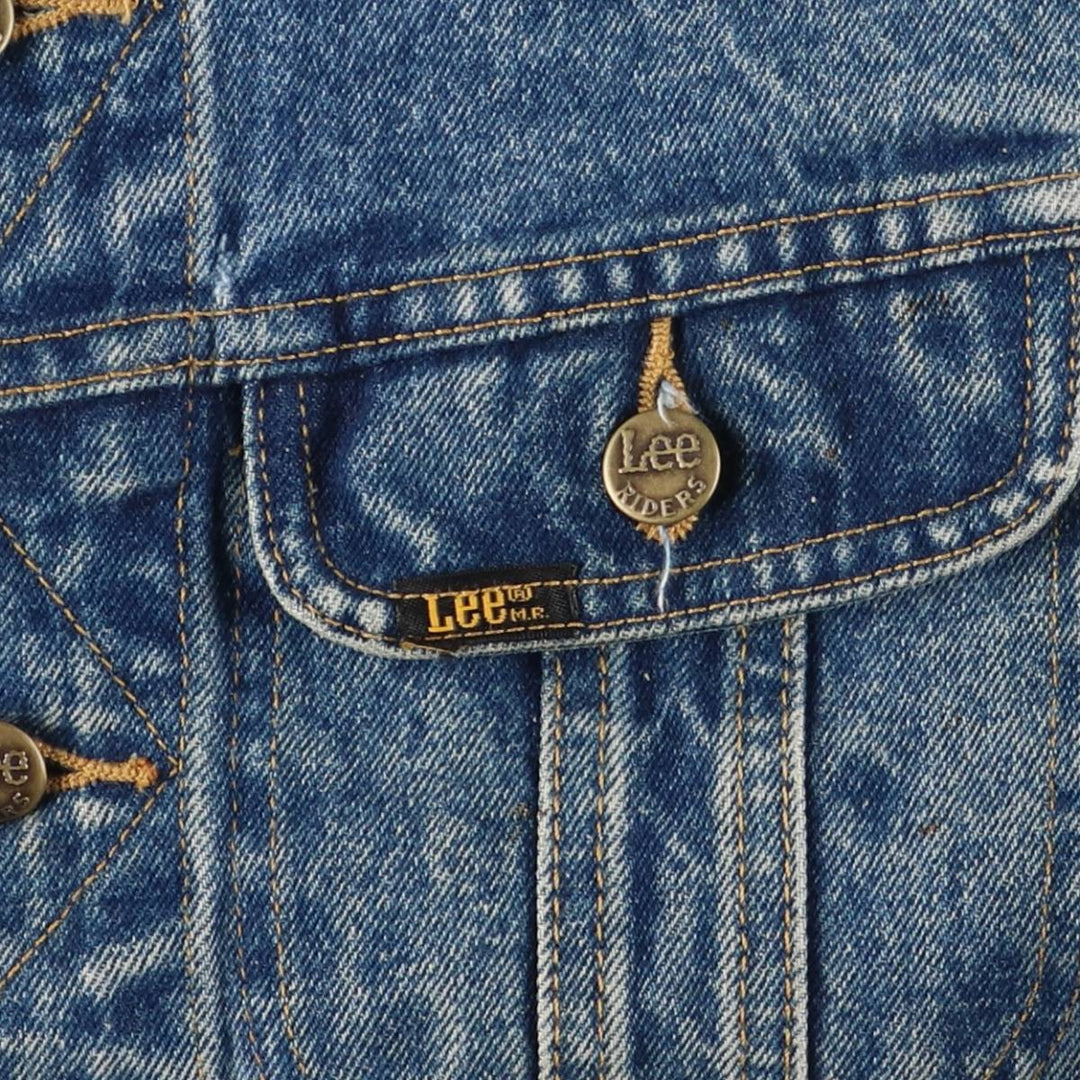 ~90'S Lee Riders denim jacket, denim jacket, men's size L, vintage unclear blue type Vintage Second Hand