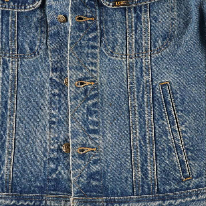 ~90'S Lee Riders denim jacket, denim jacket, men's size L, vintage unclear blue type Vintage Second Hand
